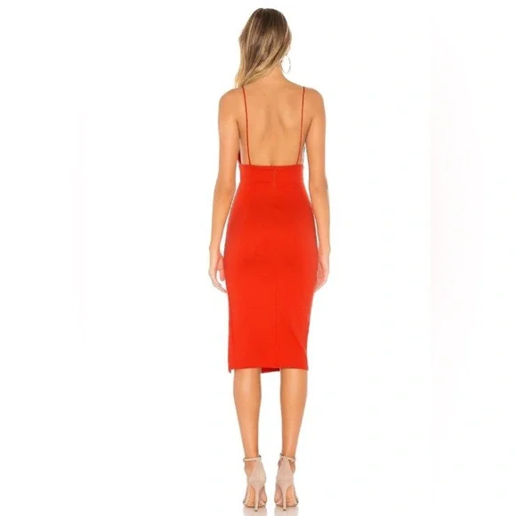 superdown Trista Cut Out Midi Dress in Poppy New - Picture 3 of 6
